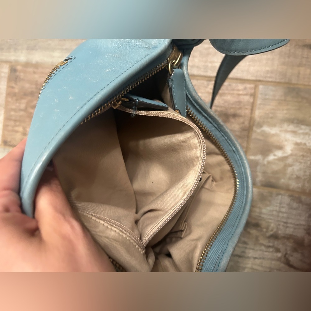 Coach Slate Blue Leather Crossbody Bag- See Pics - Picture 6 of 12